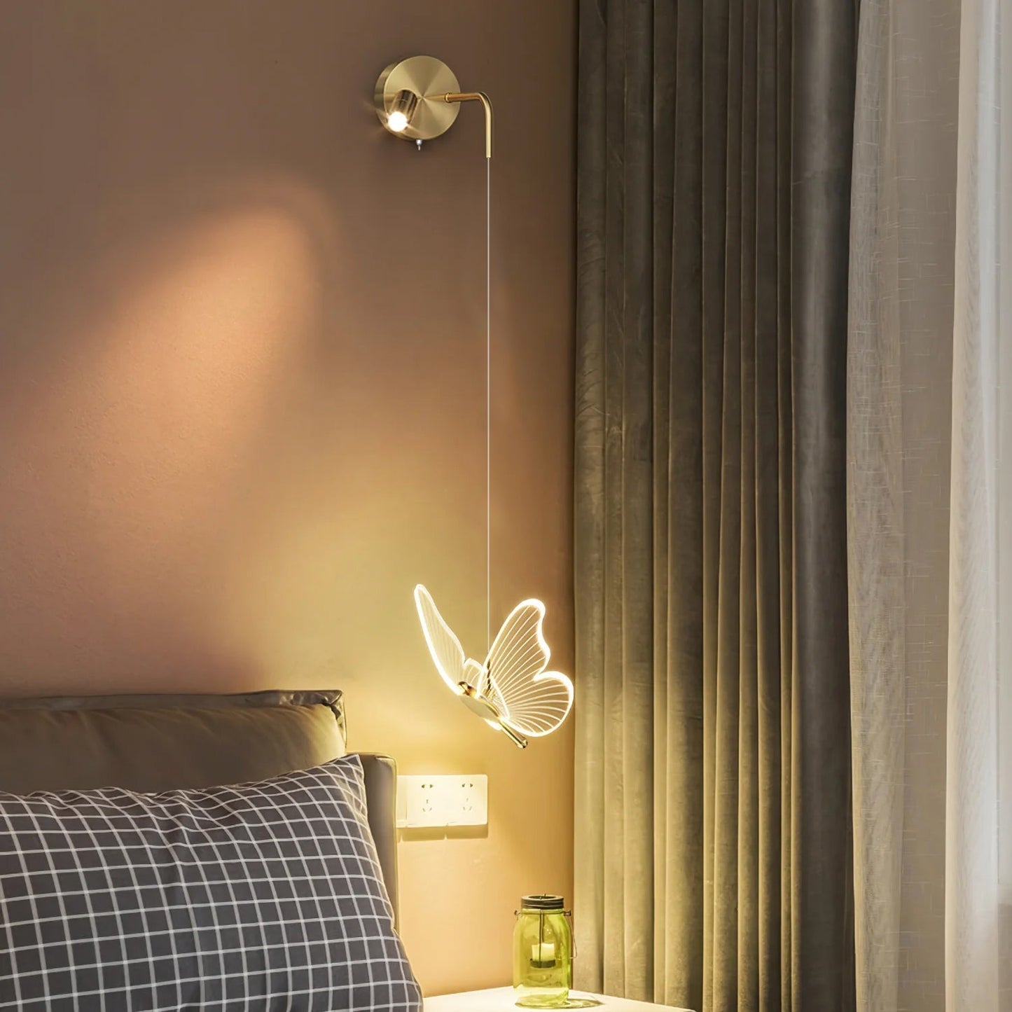 GlowWings – Sommerfugl Vegglampe med Integrert LED