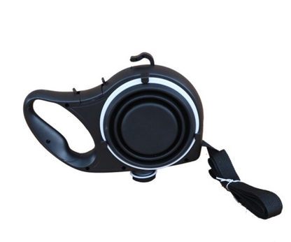 HydraWalk - Hundebånd med sammenleggbar skål for hydrering og kontroll