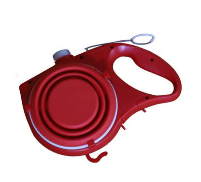 HydraWalk - Hundebånd med sammenleggbar skål for hydrering og kontroll