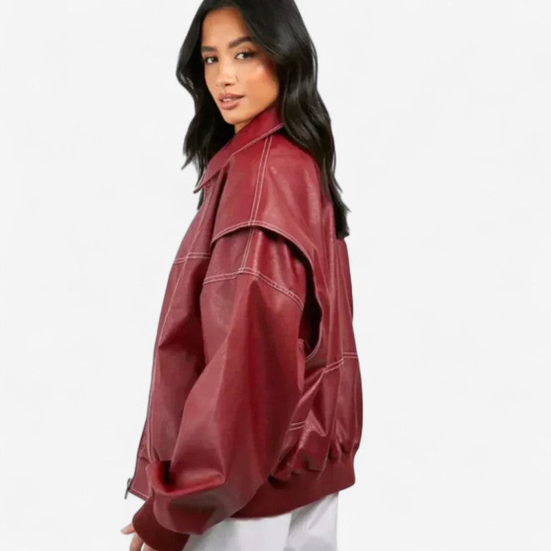 Noreva – Jakke med Slagkrage og Glidelåslukking