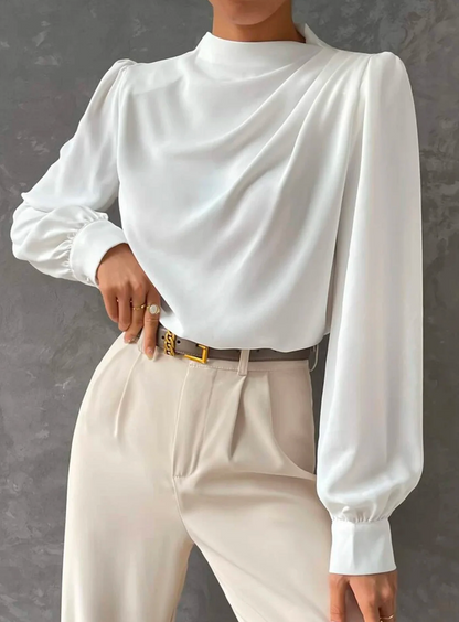 Isabella - Komfortabel bluse med ståkrage