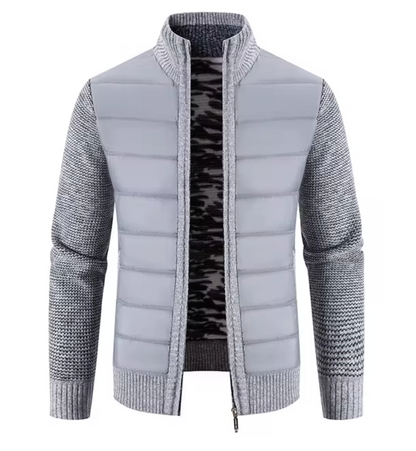 Aaron - Langermet genserjakke med glidelås og ståkrage