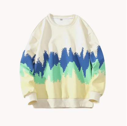 Anton - Uformell, langermet genser med rund hals og løs hals