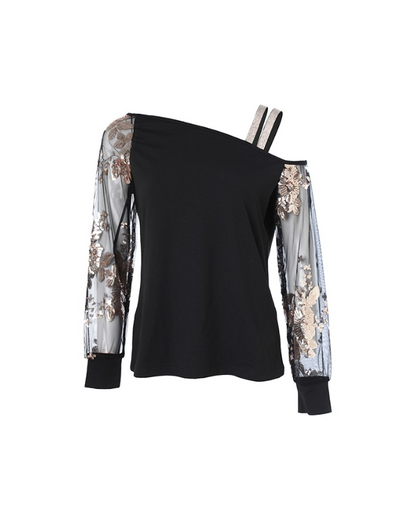 Luna - Raffinert Blomsterbluse med Delikate Ermedetaljer