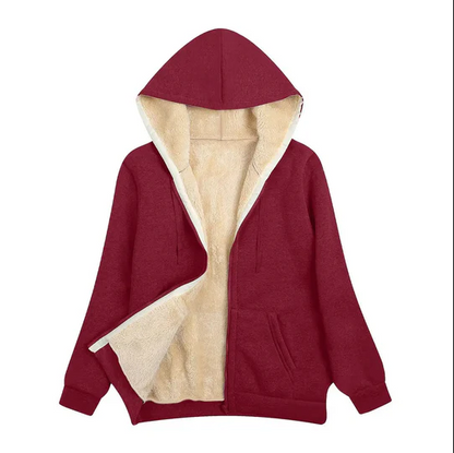 Leony – Elegant hettejakke med lange ermer og frontlommer