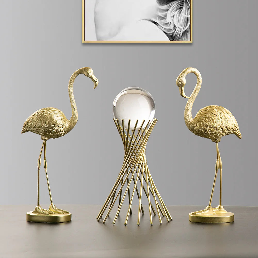 LumiVista - Grasiøs Flamingo Dekorativ Figur med Sofistikert Utseende