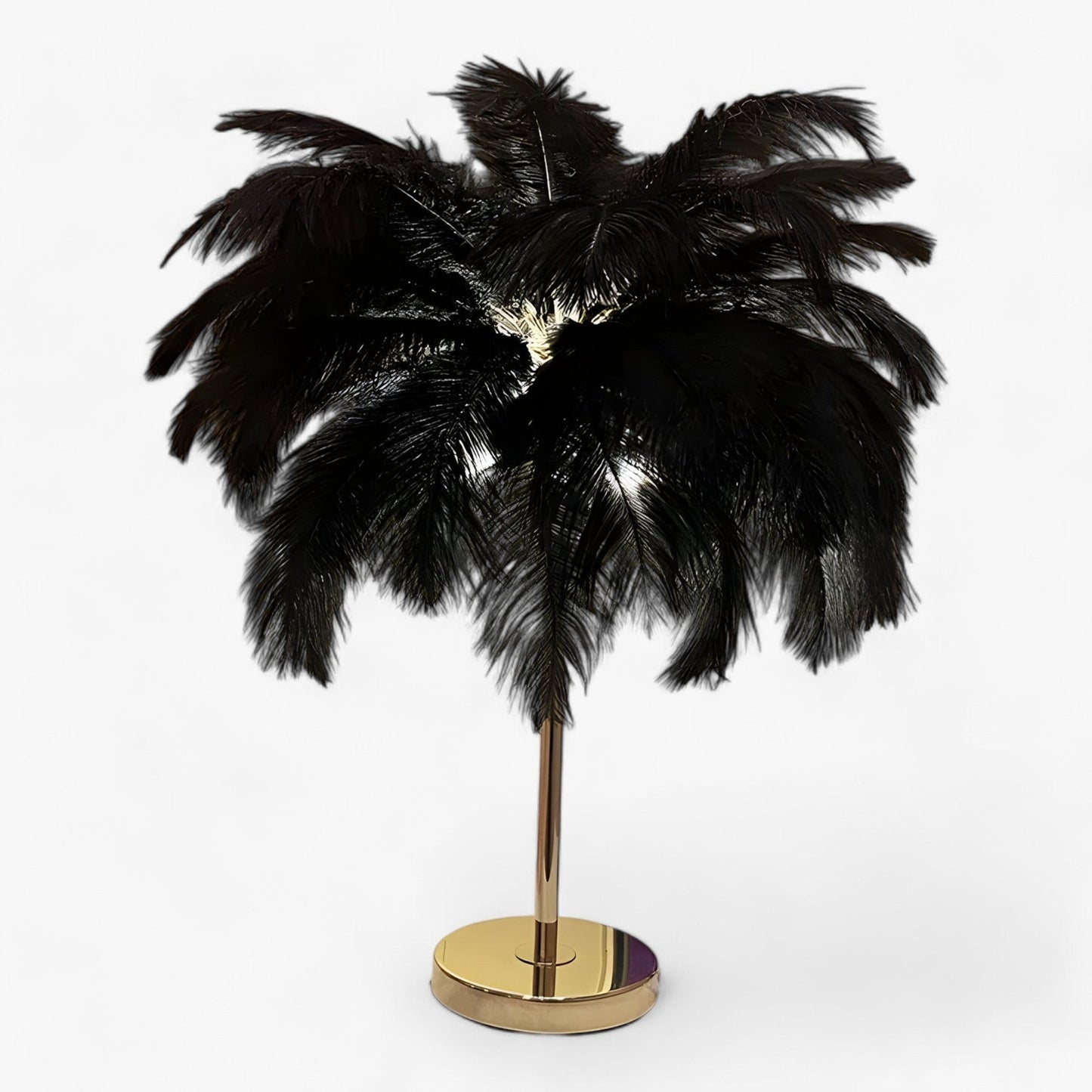 FeatherGlow - sofistikert LED-bordlampe med drømmende fjærdetaljer