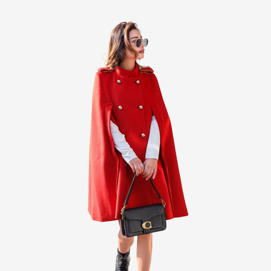 Brielle – Langermet Dobbeltspent Frakk med Ståkrage