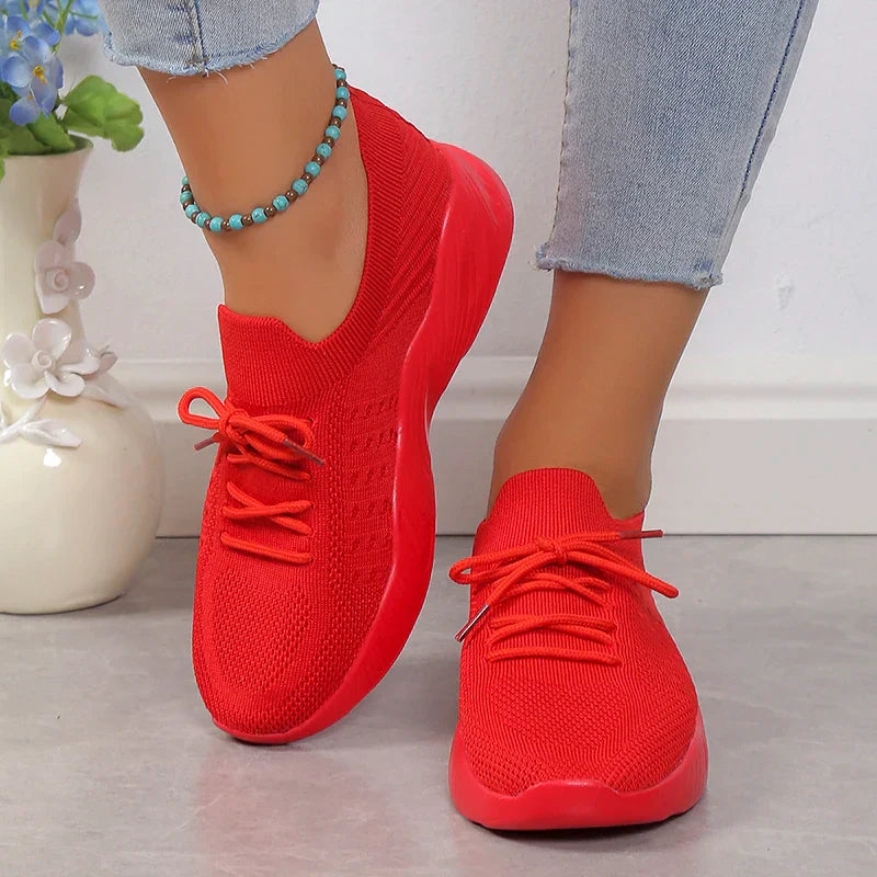 Sophia – Trendy sneakers med snøring og avslappet passform