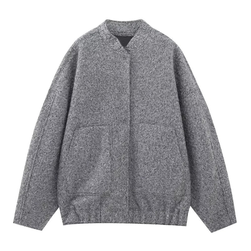 Isabella - Casual oversized kåpe med knappelukking og funksjonelle lommer