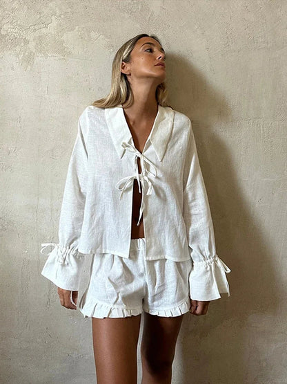 Aveline - Stilig Kombinasjon Av Skjorte Og Shorts