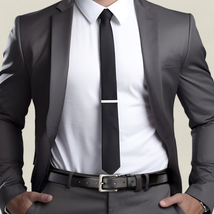 Elliot - Elegant Svart Belte Herre med Justerbare Hull-5