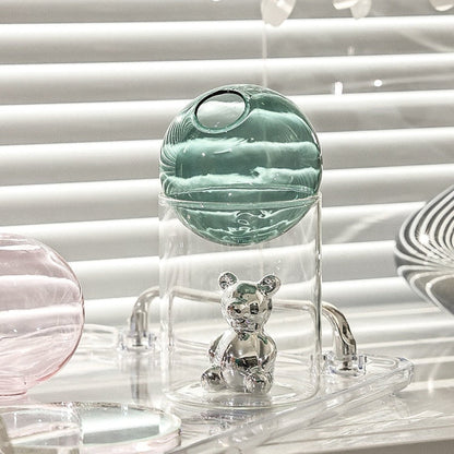 AuraNest - Elegant Kunstnerisk Glassvase med Karakteristisk Sfærisk Topp