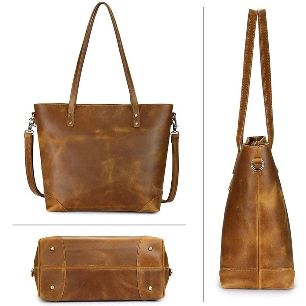 Olivia - Vintage veske med romslig innredning og justerbar stropp