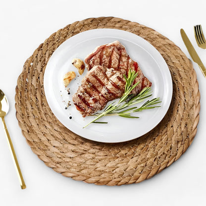 NatureWeave - Håndvevde runde borddekkeservietter i rotting