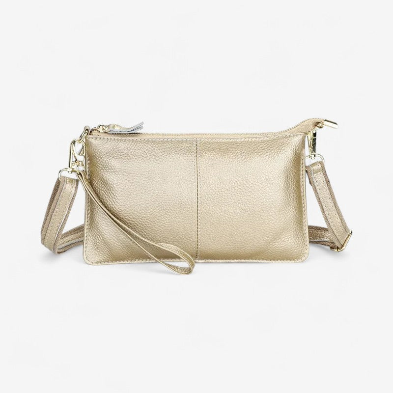 Ashley – Håndveske med spennestrå og glidelåslommer