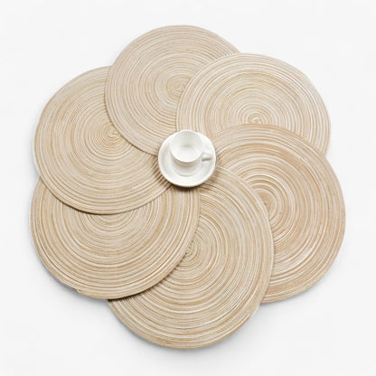 CraftMats - Slitesterke runde flettede borddekkeservietter