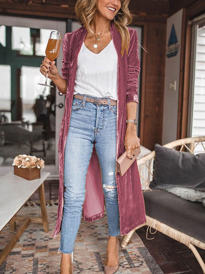 Isla – Elegant Jakke med åpen Front og Lange Ermer