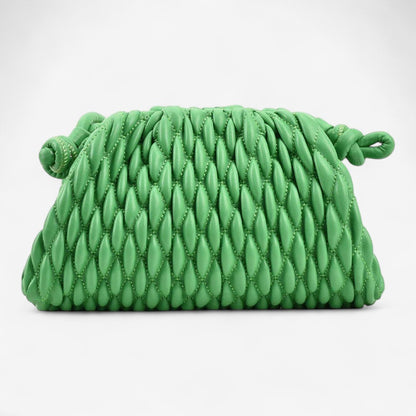 Sophia – Sateng Clutch veske med Romslig Interiør