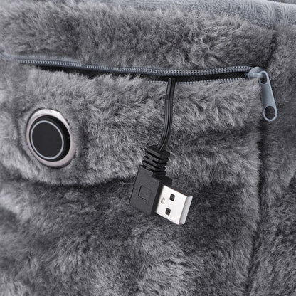 Clara - Varmende USB Ankelstøvler med Dobbelt Glidelås for Maksimal Komfort