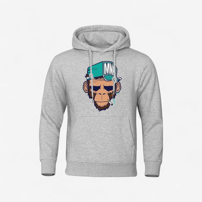 Alex – Hettegenser med Lange Ermer, Frontlommer og Ribbekanter