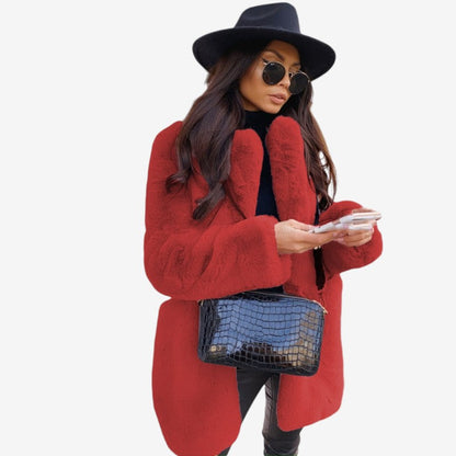 Emma – Lang kåpe med sidelommer og jakkeslag