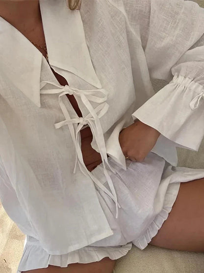 Aveline - Stilig Kombinasjon Av Skjorte Og Shorts