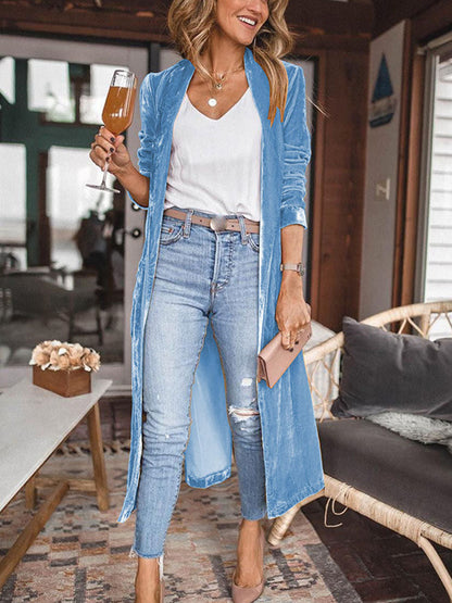 Isla – Elegant Jakke med åpen Front og Lange Ermer