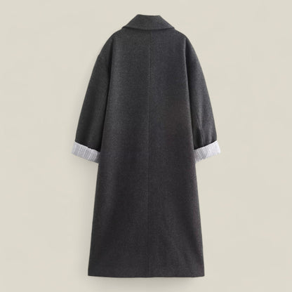 Emilia - Elegant Dobbelkneppet Frakk med Avslappet Passform-2