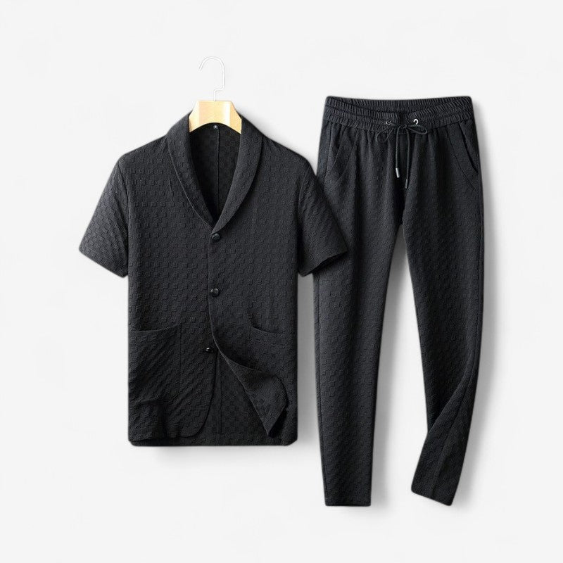 Theodore – To-Delt Sett med Kortermet Skjorte og Vide Bukser