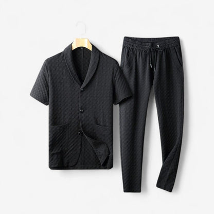 Theodore – To-Delt Sett med Kortermet Skjorte og Vide Bukser