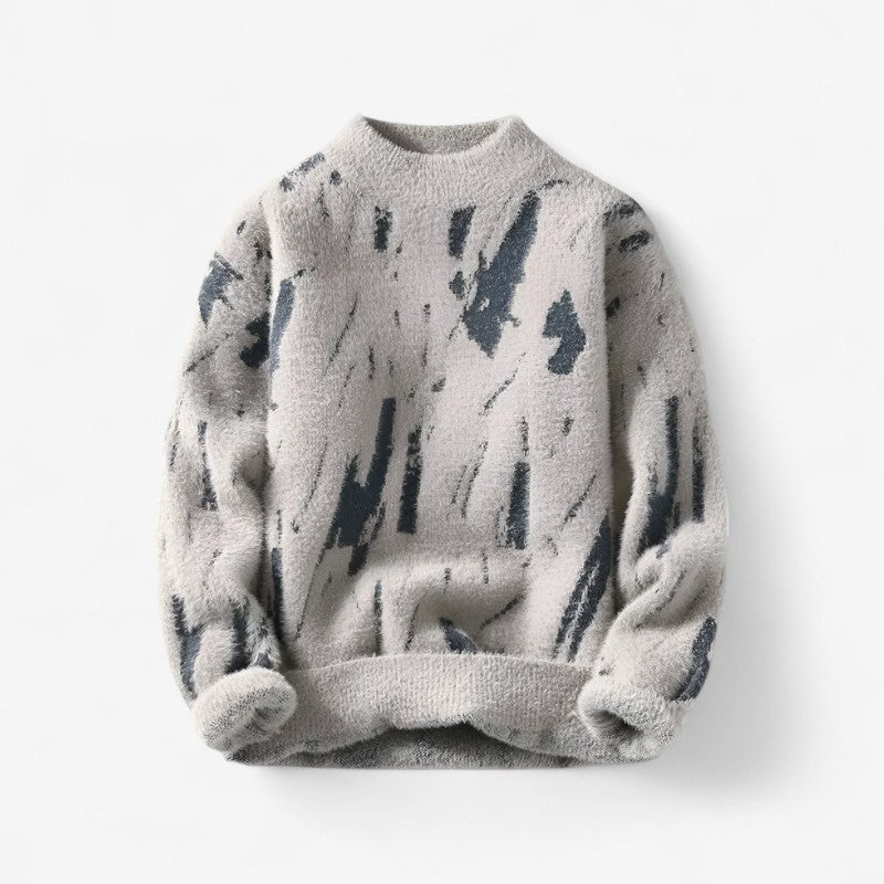 William – Langermet Genser med Rund Hals og Ribbestrikkede Ermer