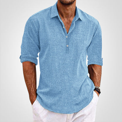 Maxwell - Klassisk linskjorte med knappelukking for et polert utseende