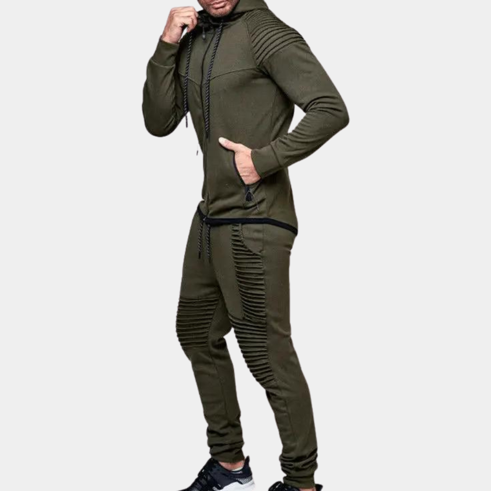 Charles - Sportstreningsdrakt med hettegenser med snøring og joggebukser