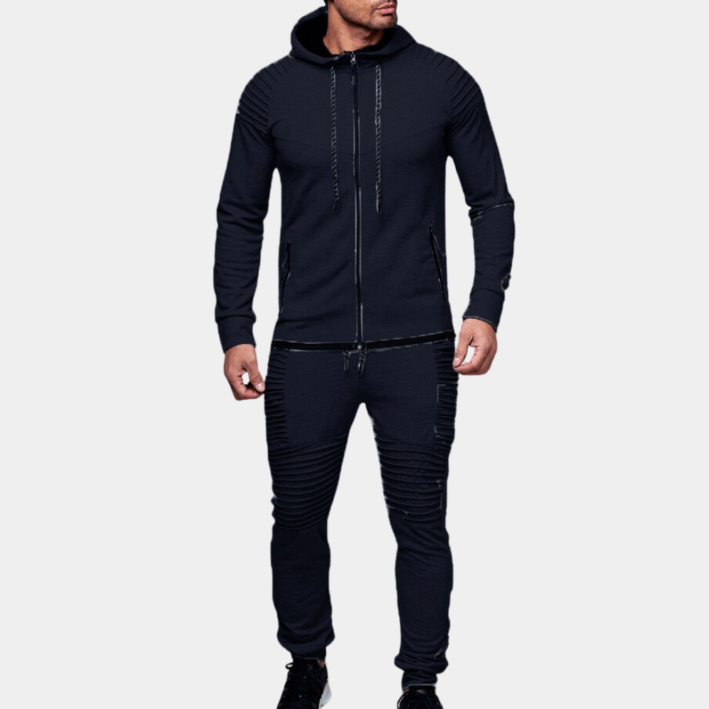 Charles - Sportstreningsdrakt med hettegenser med snøring og joggebukser