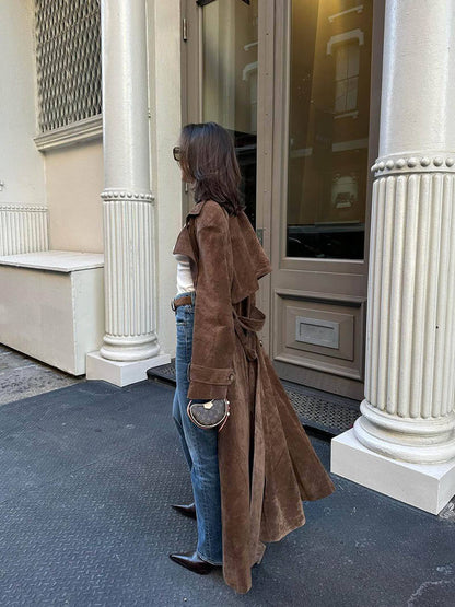 Celeste – Elegant trenchcoat med lange ermer og midjebelte for komfortabel passform
