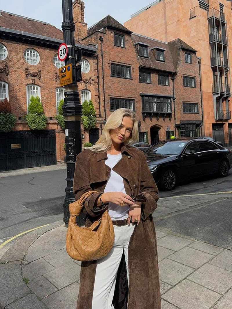 Celeste – Elegant trenchcoat med lange ermer og midjebelte for komfortabel passform