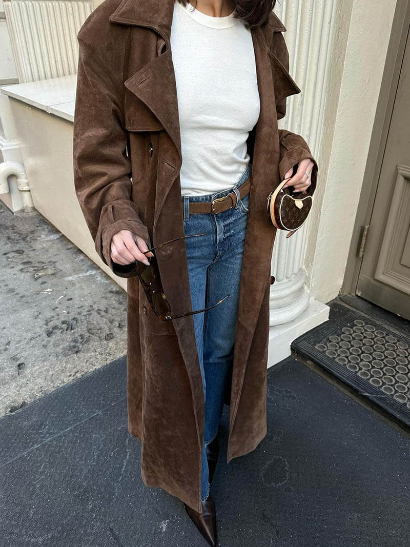 Celeste – Elegant trenchcoat med lange ermer og midjebelte for komfortabel passform