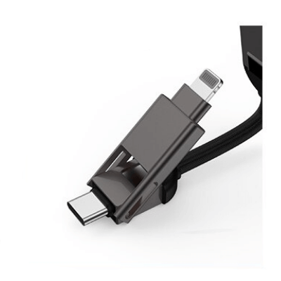 PowerLink - 6-i-1 USB-lader med nøkkelringdesign for lading på farten