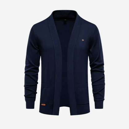 Bastian - Langermet Genser Med Åpen Front Og Lommer