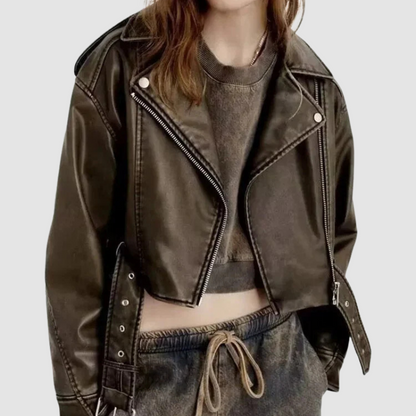 Nynke – Langermet jakke med justerbart belte og glidelås