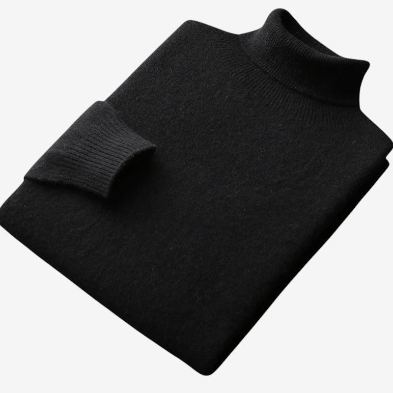 Anton – Langermet genser med høy hals og slim fit