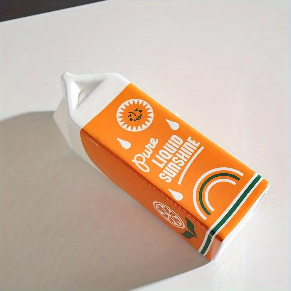 JuiceCart - Retro appelsinjuice-kartong-inspirert vase for finurlig hjemmeinnredning