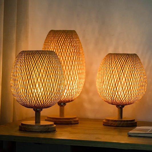 NatureGlow - Unik bordlampe i bambus for et varmt og innbydende hjem