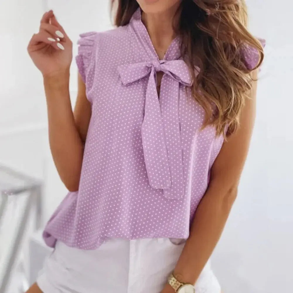 Lena - Stilig prikkete bluse for en elegant look