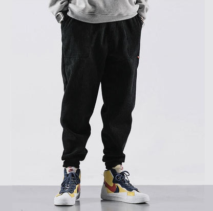 Theo - Avslappet passform Elastiske mansjettbukser med justerbar linning