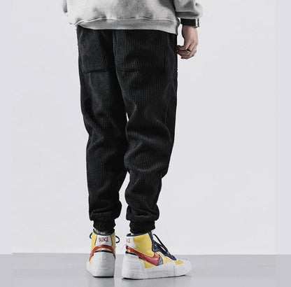 Theo - Avslappet passform Elastiske mansjettbukser med justerbar linning