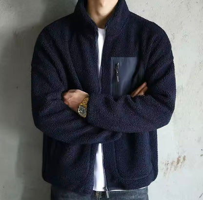 Berengar - Langermet, fleecefôret jakke med glidelås og lommer