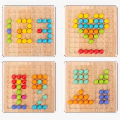 TinyBead - Wooden Montessori Matchende Puslespill Spill