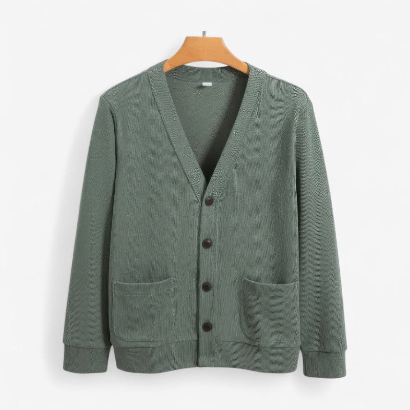 Jonathan – Langermet V-hals Cardigan med Knapper